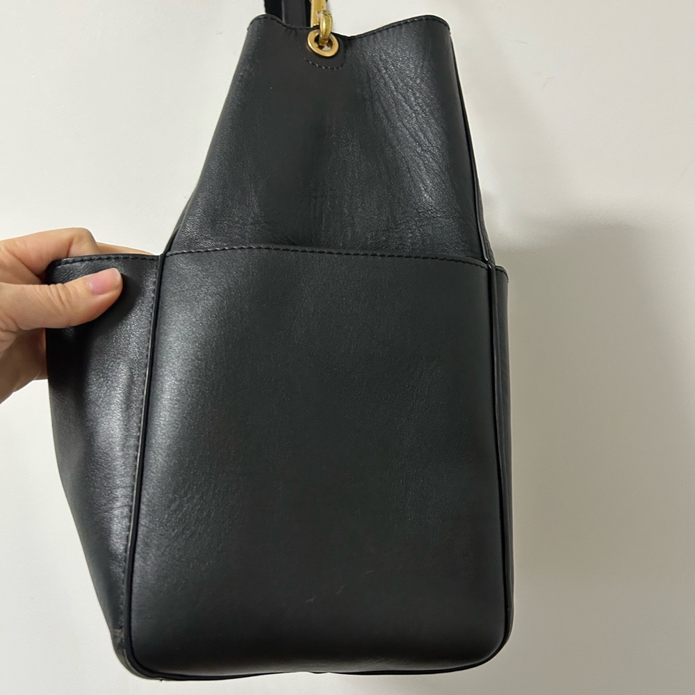 Celine Seau Sangle Medium Black Leather Shoulder Bag Phoebe Philo - Rehab - Picture 4 of 15